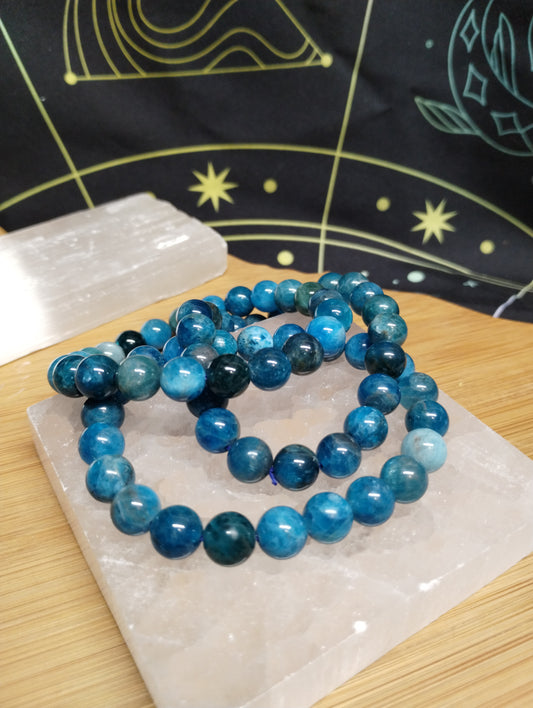 Blue Apatite Crystal Bracelets