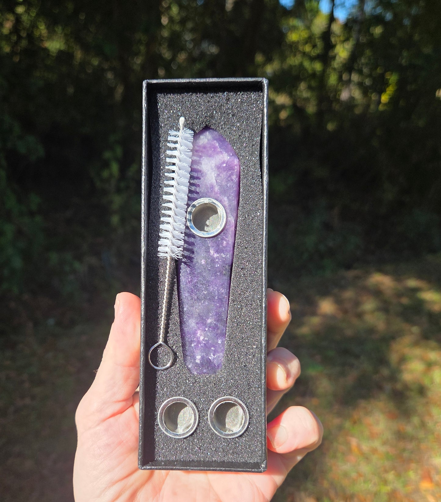 Lepidolite Crystal Pipe 💨