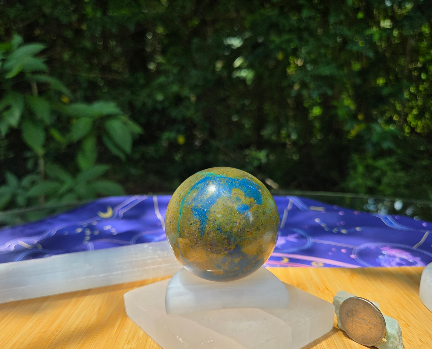 Chrysocolla, Azurite, Malachite & Lapis Sphere