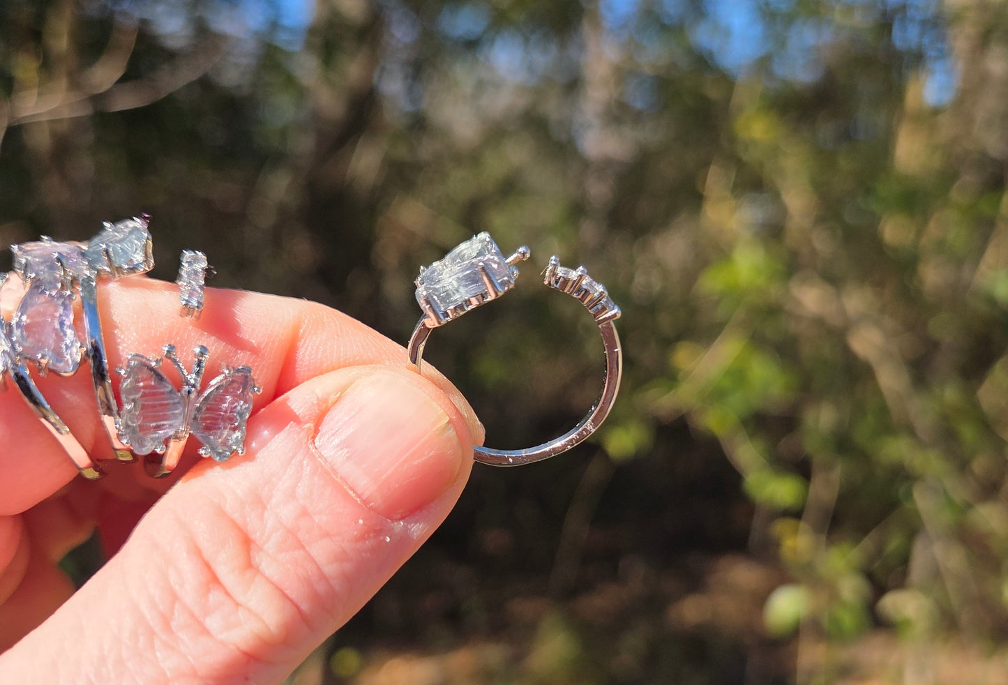 Blue Fluorite Butterfly 🦋 Ring
