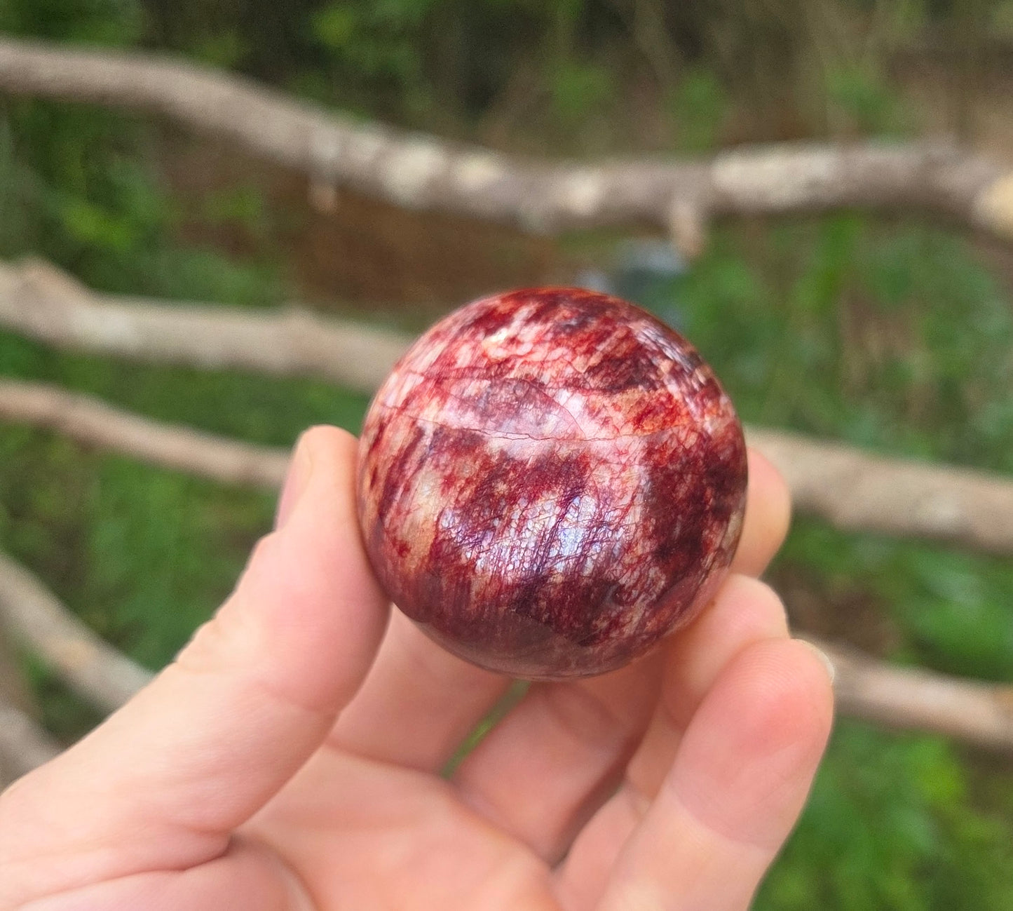 Red Moonstone 🌙 Sphere