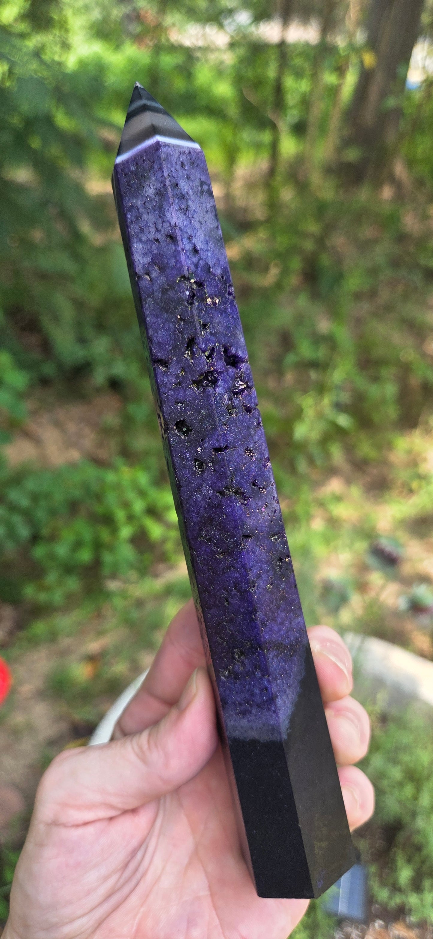 Purple & Black Sardonyx Tower