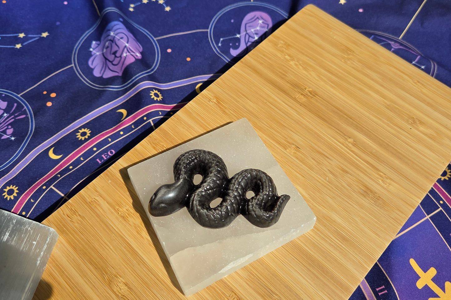Silver Sheen Obsidian Snake