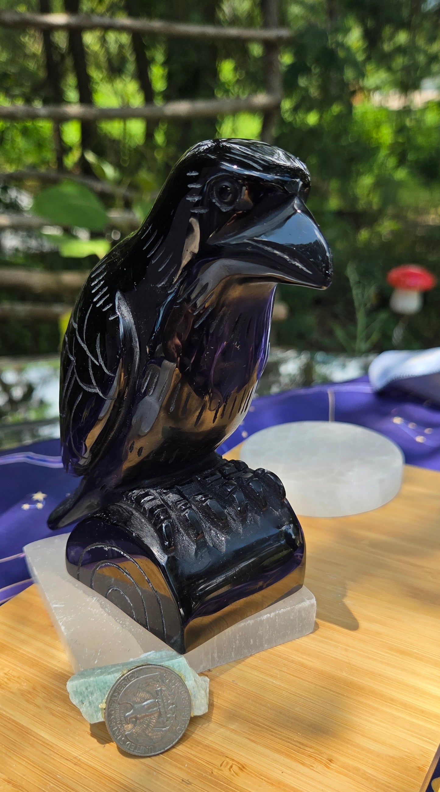 Black Obsidian Raven 🐦‍⬛