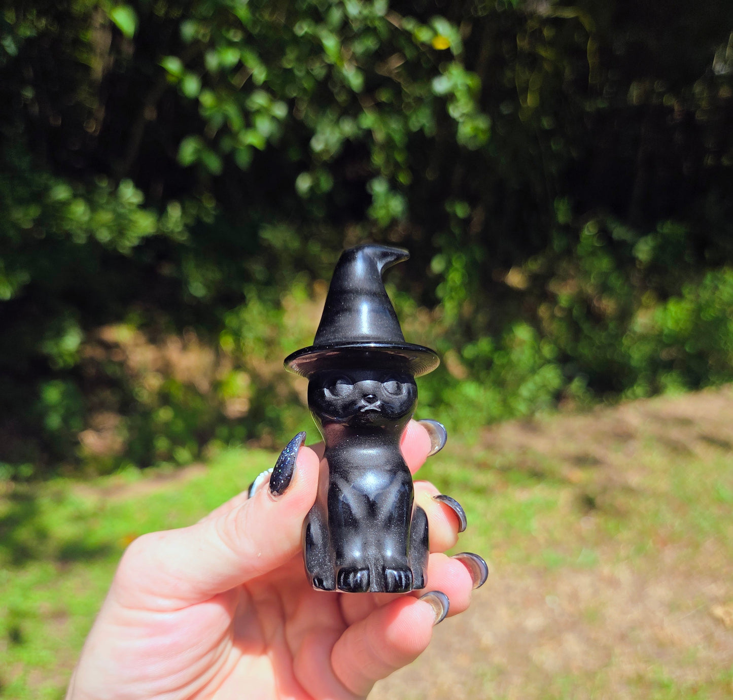 Black Obsidian Witchy Cat 🐈‍⬛️