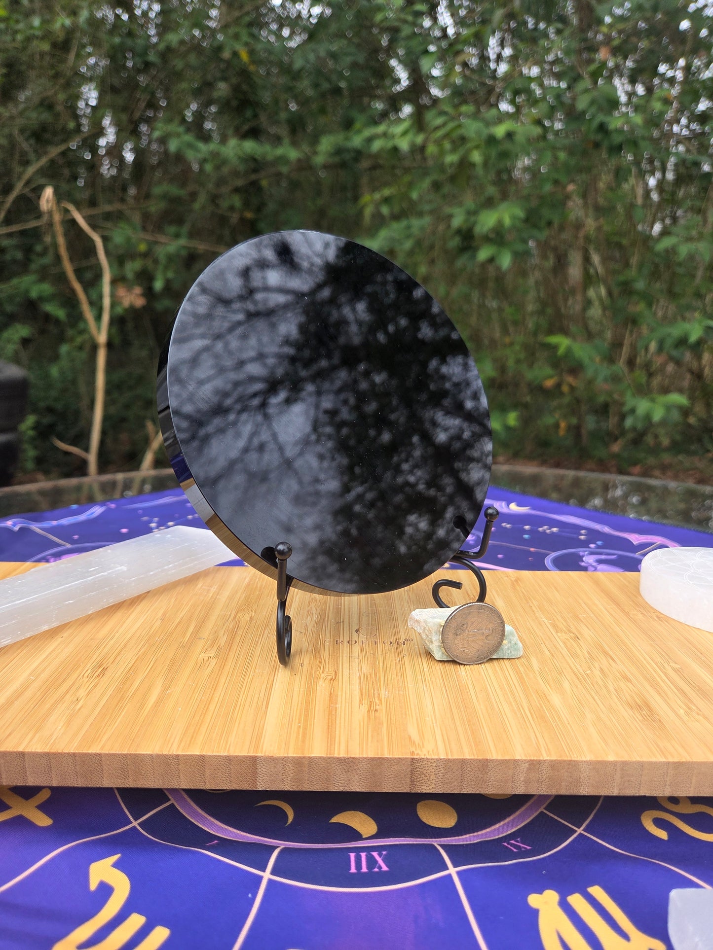 Black Obsidian Scrying Mirror 🔮