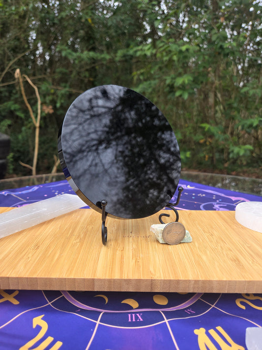 Black Obsidian Scrying Mirror 🔮