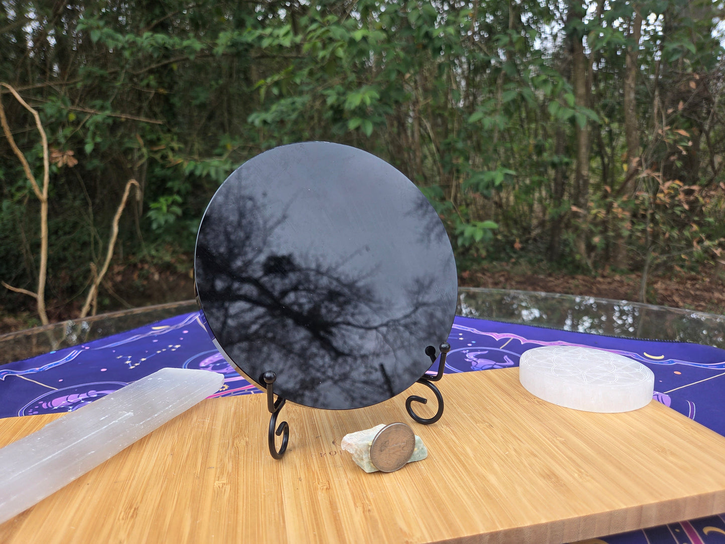 Black Obsidian Scrying Mirror 🔮