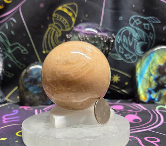 Peach Moonstone Sphere