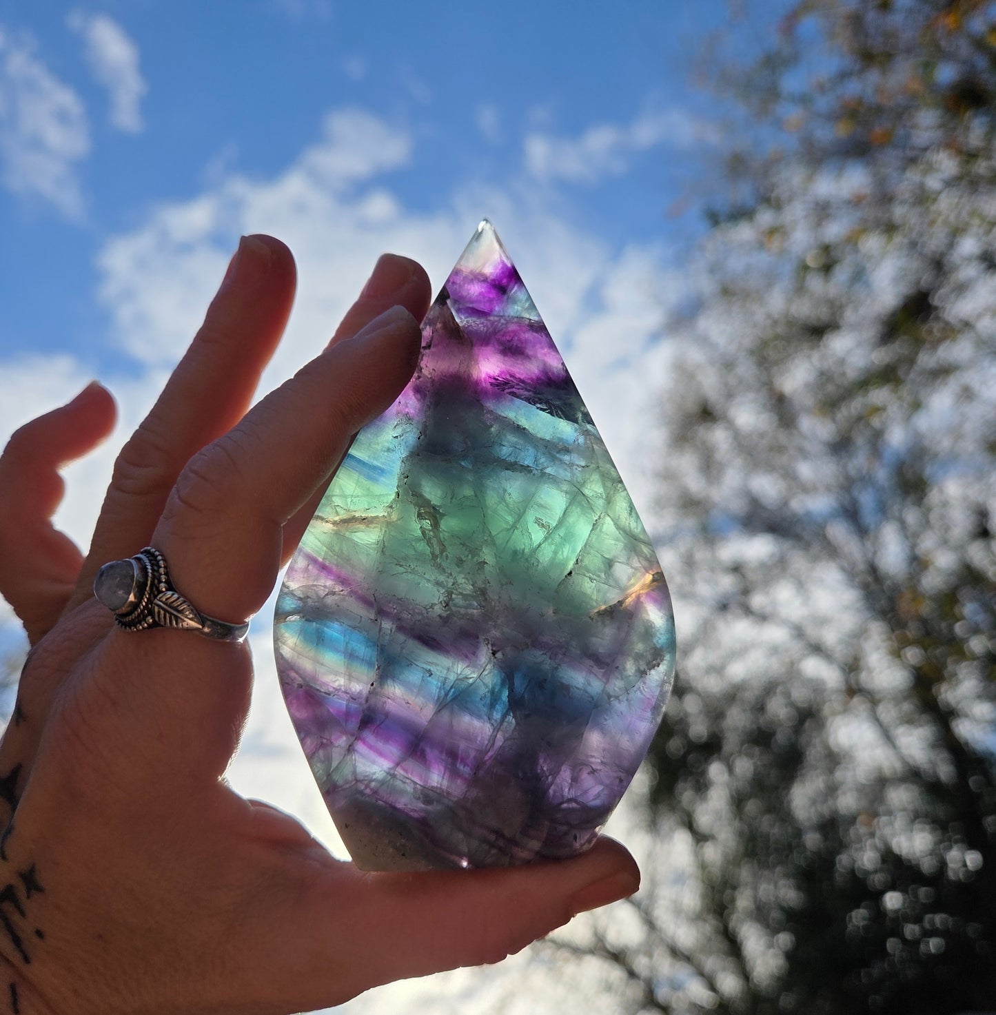 🌈 Rainbow Fluorite Ornament 🌈