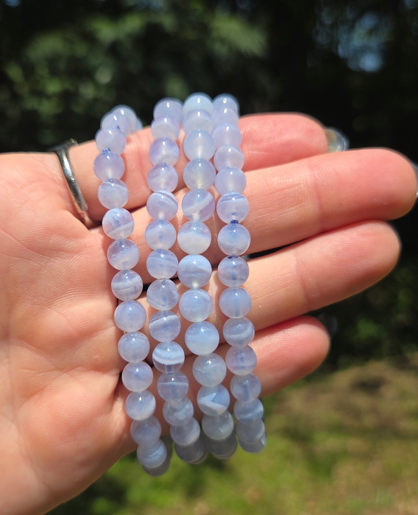 Blue Lace Agate Bracelets - High Quality
