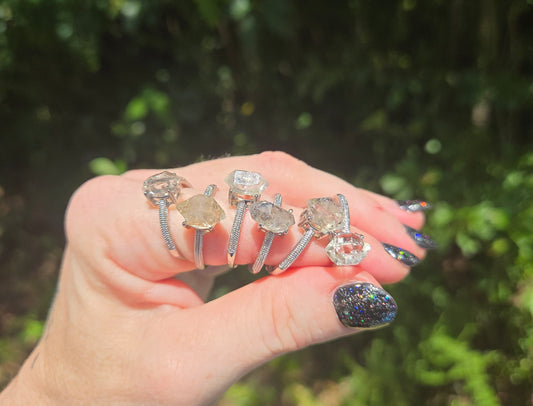 Herkimer Diamond Rings 💍