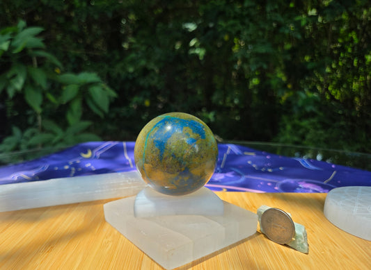 Chrysocolla, Azurite, Malachite & Lapis Sphere