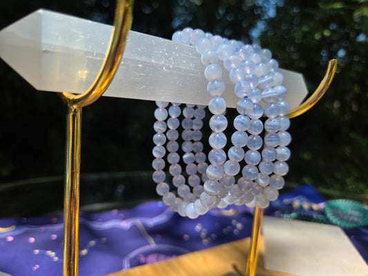 Blue Lace Agate Bracelets - High Quality