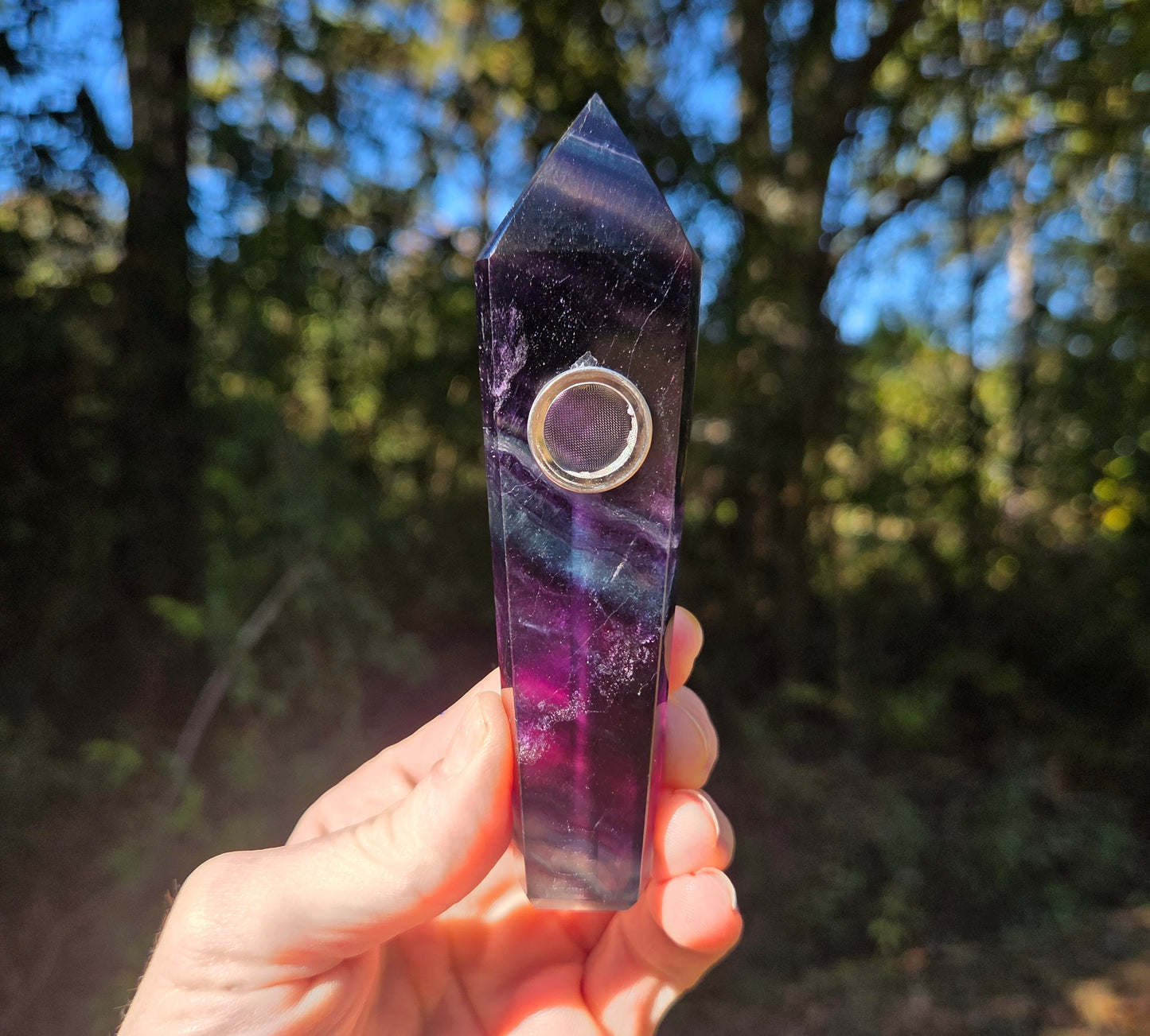 Flourite Crystal Pipe 💨