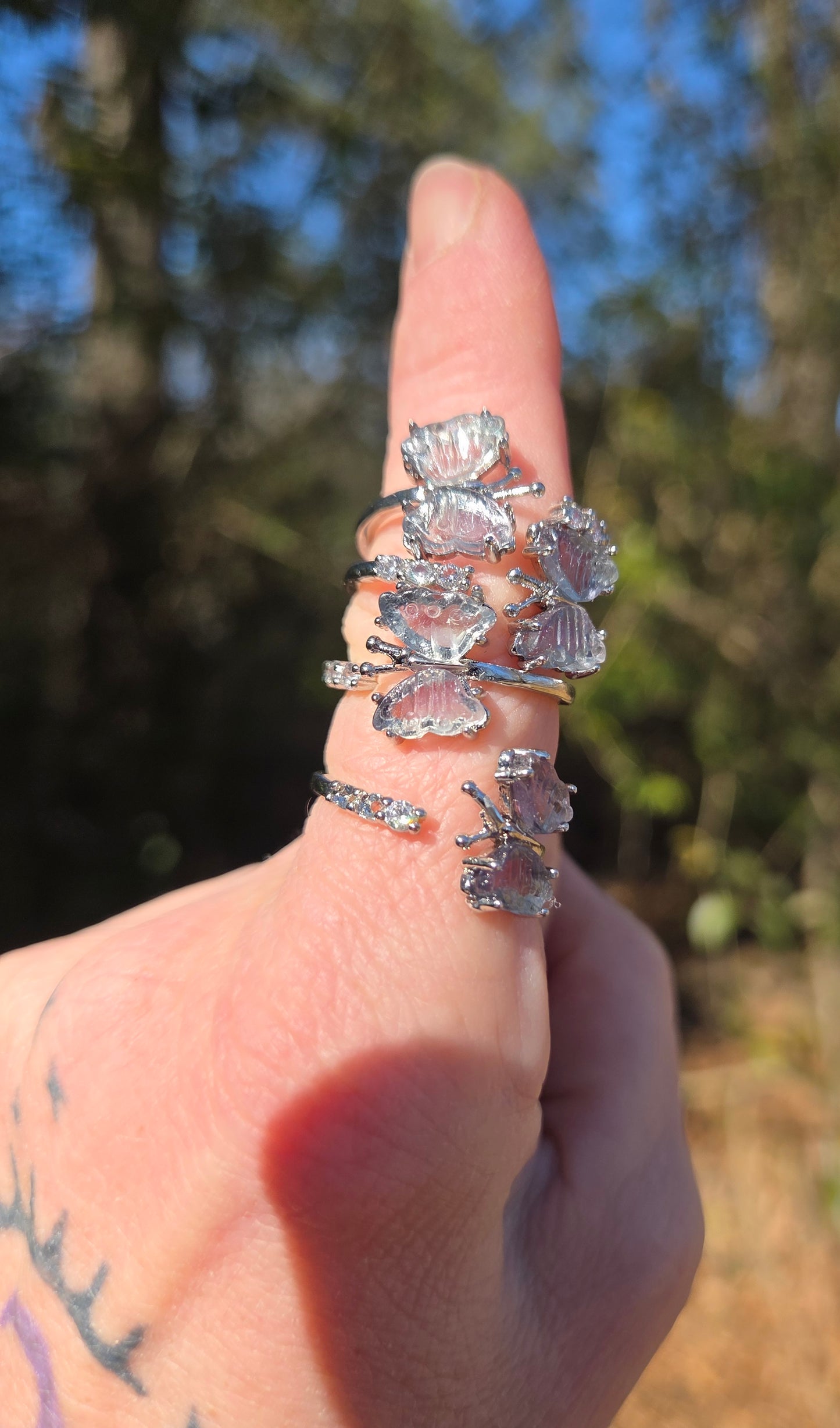 Blue Fluorite Butterfly 🦋 Ring