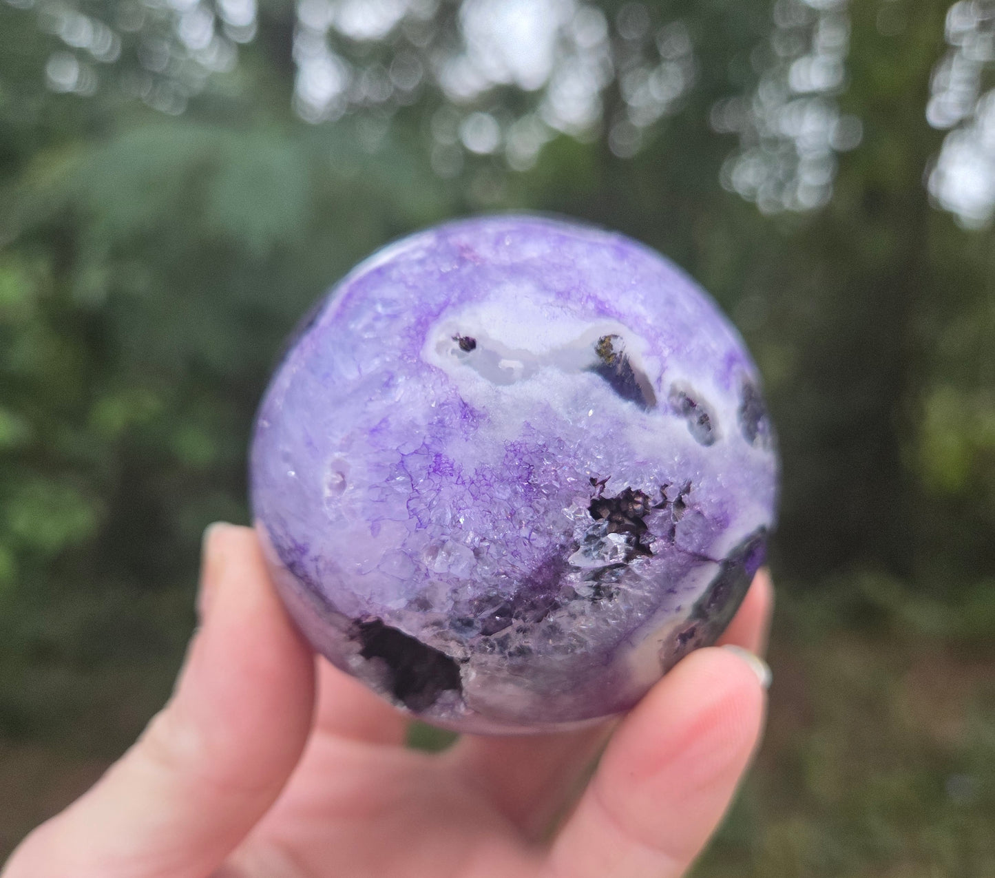Purple Moss Agate Sphere #1