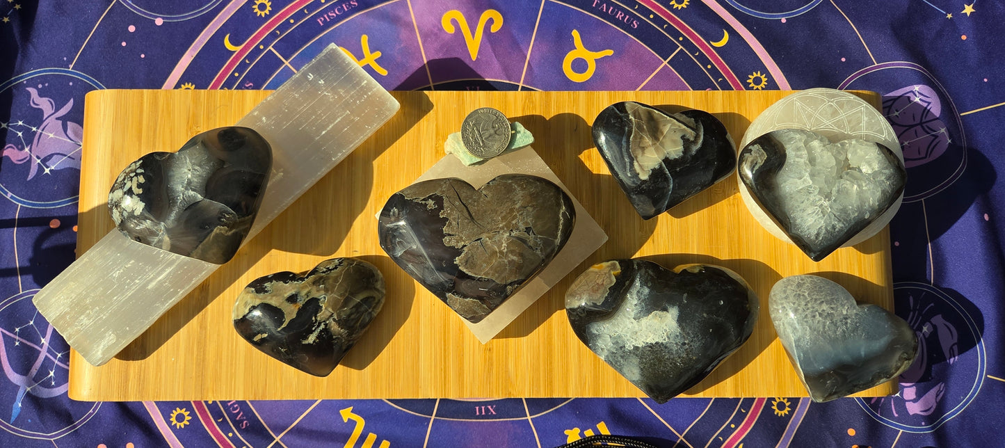 Volcano 🌋 Agate Hearts