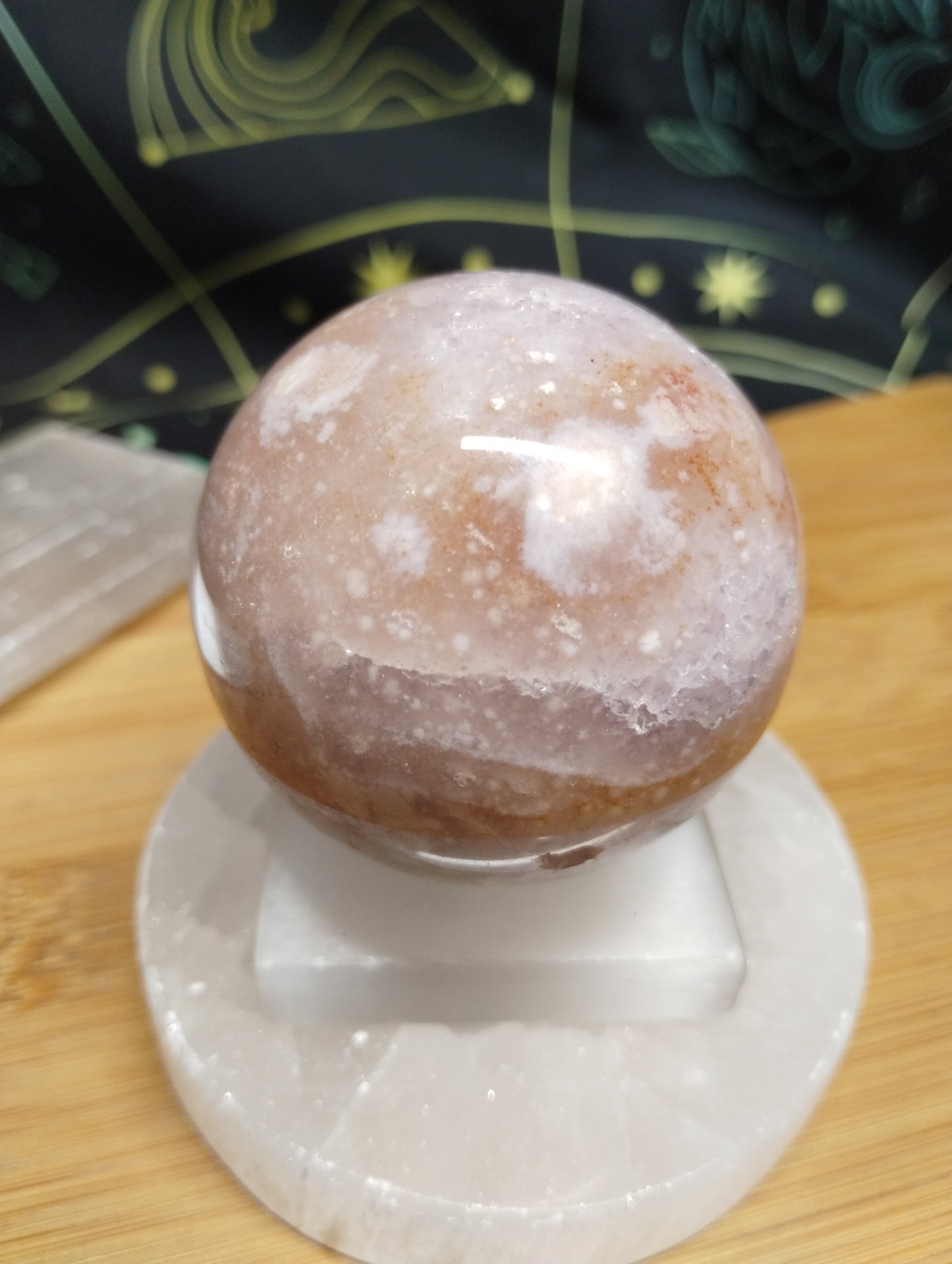 Pink Amethyst Sphere w/ Druzy
