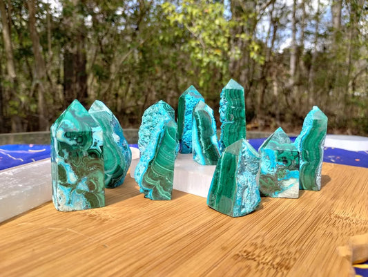 Malachite & Chrysocolla Towers