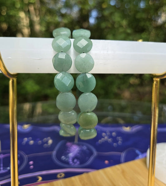 Green Aventurine Faceted Crystal Bracelet