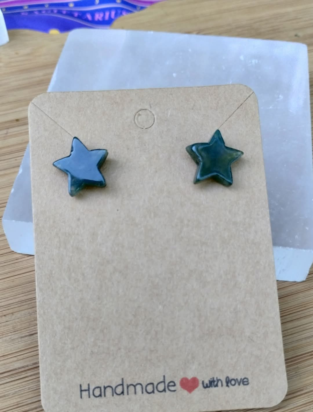 Moss Agate Star 🌟 Earrings