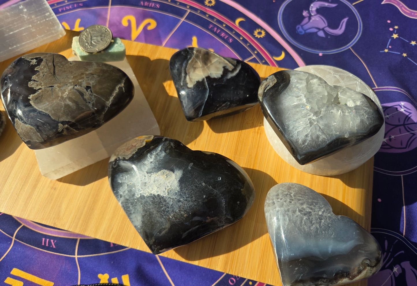 Volcano 🌋 Agate Hearts
