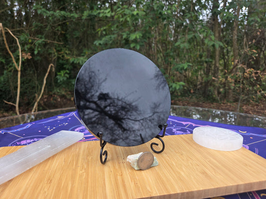 Black Obsidian Scrying Mirror 🔮