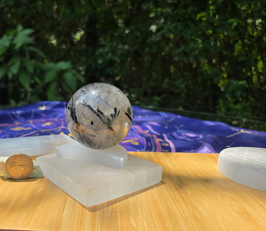 Black Rutilated Quartz Sphere