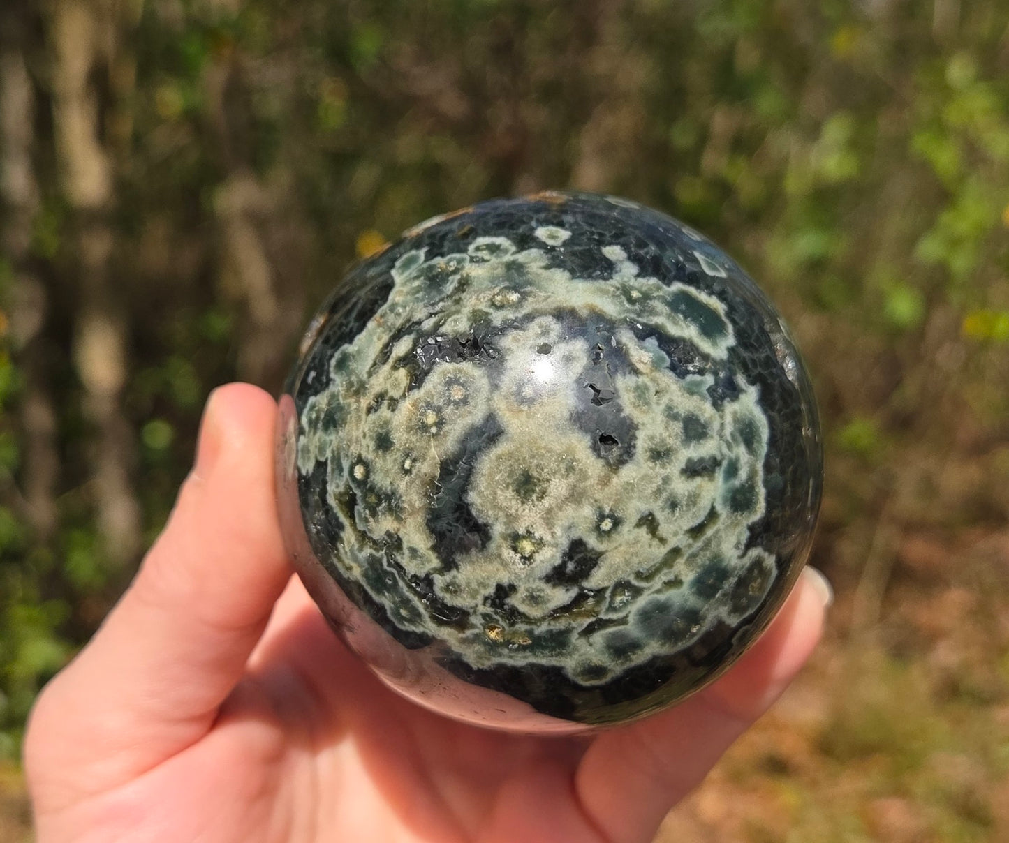 Druzy Ocean Jasper Spere