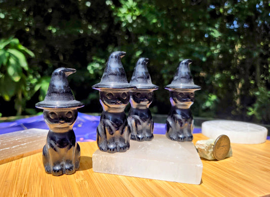 Black Obsidian Witchy Cat 🐈‍⬛️