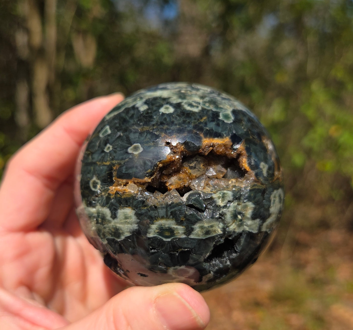 Druzy Ocean Jasper Spere