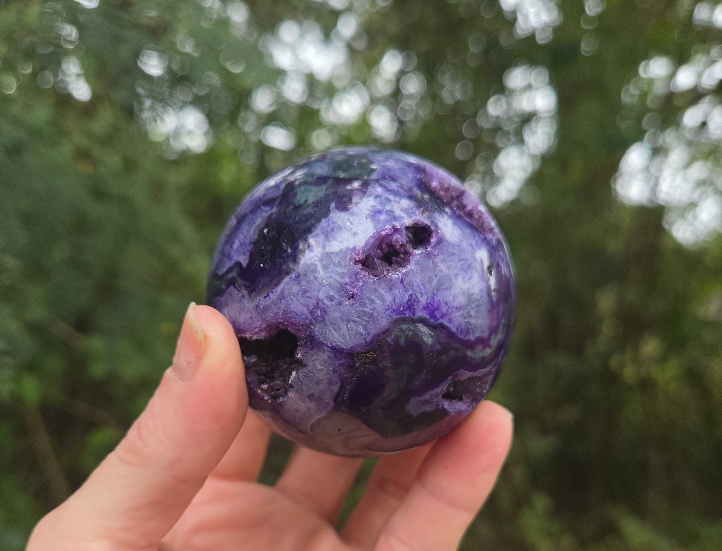 Purple Moss Agate Sphere #2