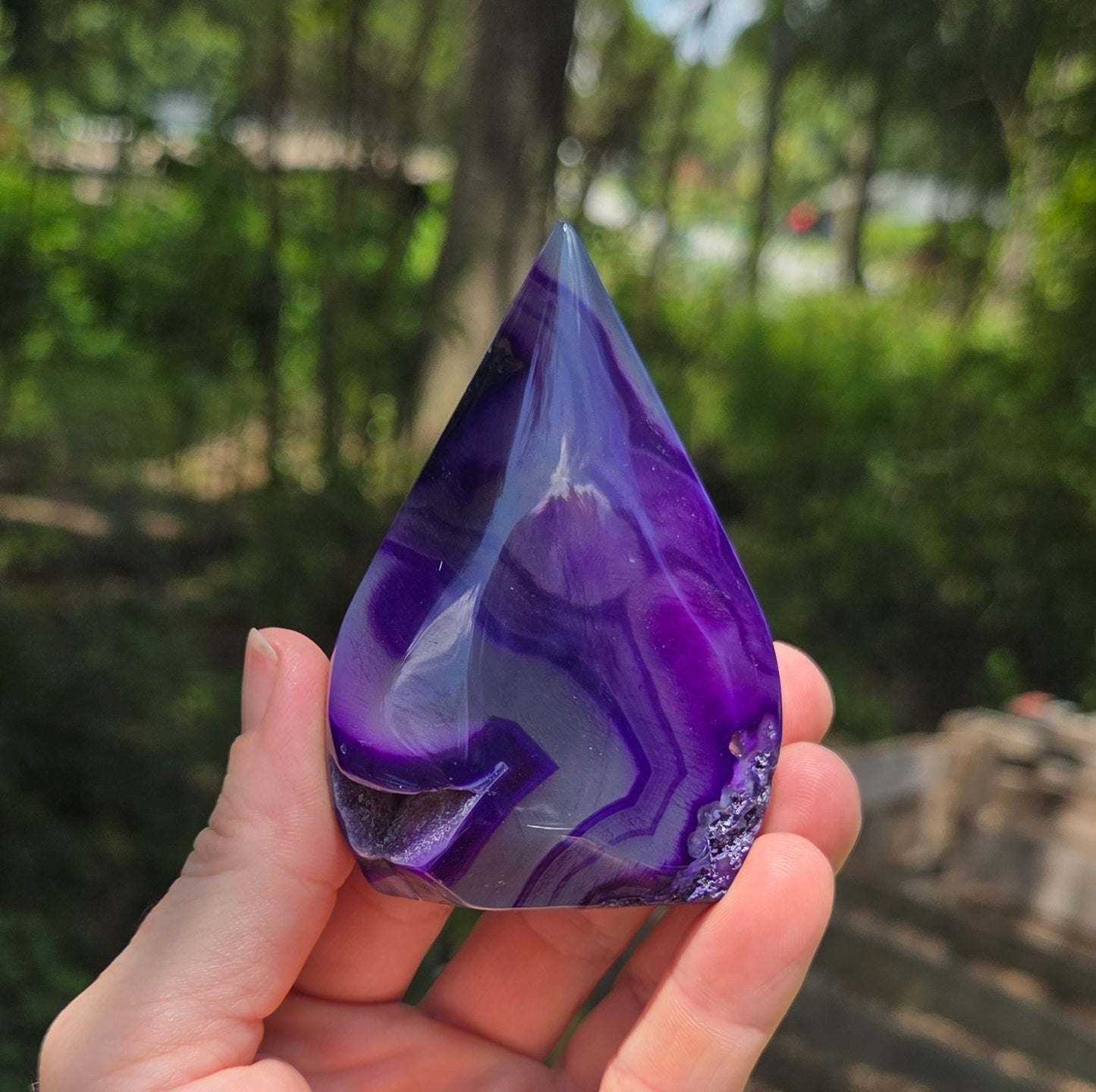 Purple Moss Agate Ornament