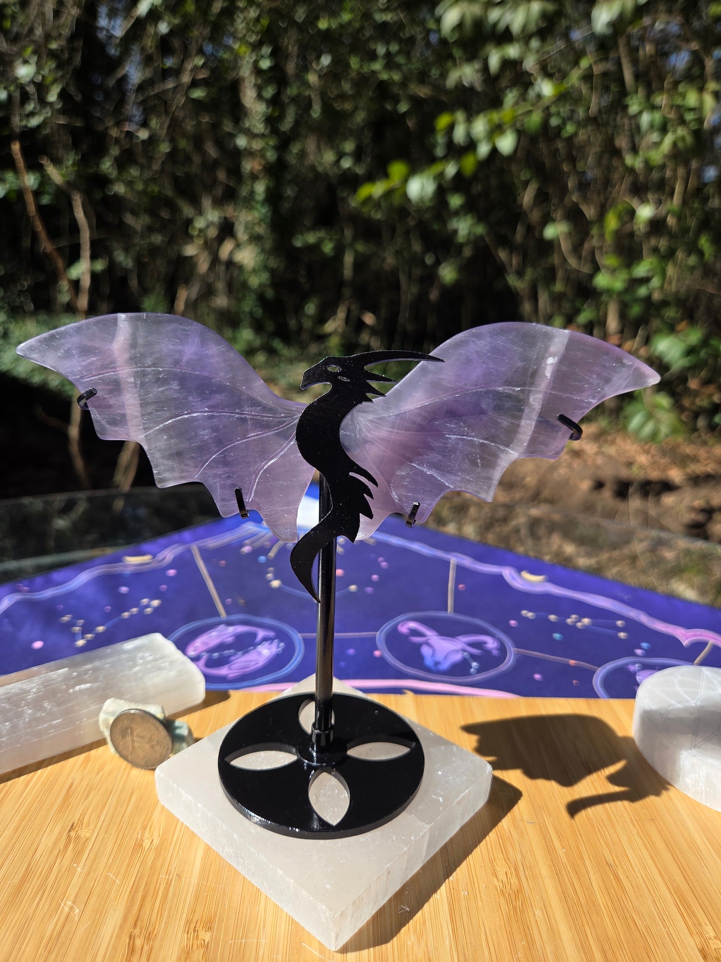 Purple Flourite Dragon Wings