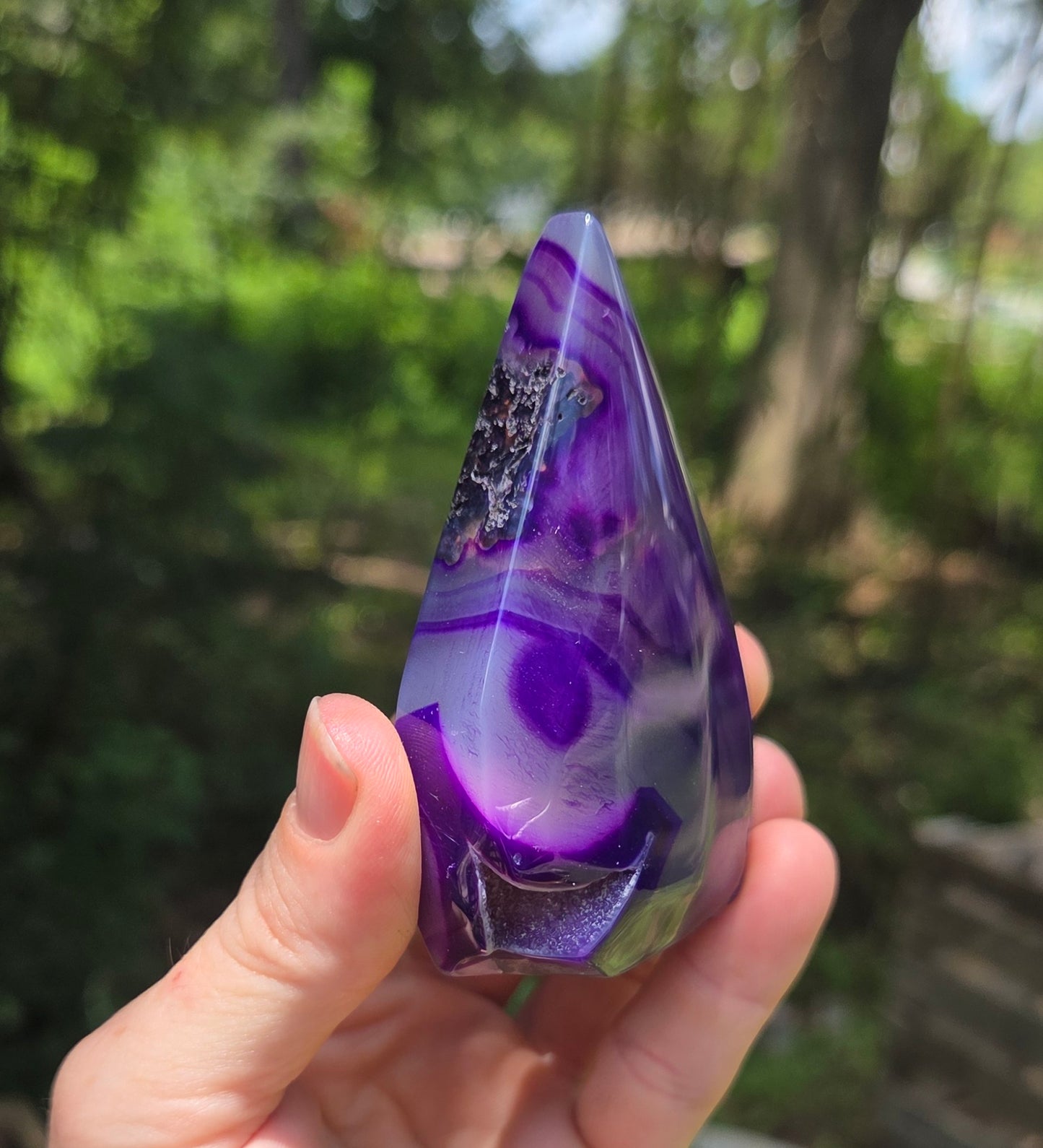 Purple Moss Agate Ornament