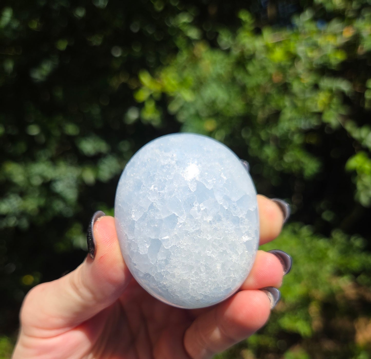 Celestite Palm Stones