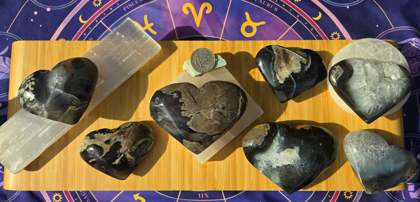 Volcano 🌋 Agate Hearts