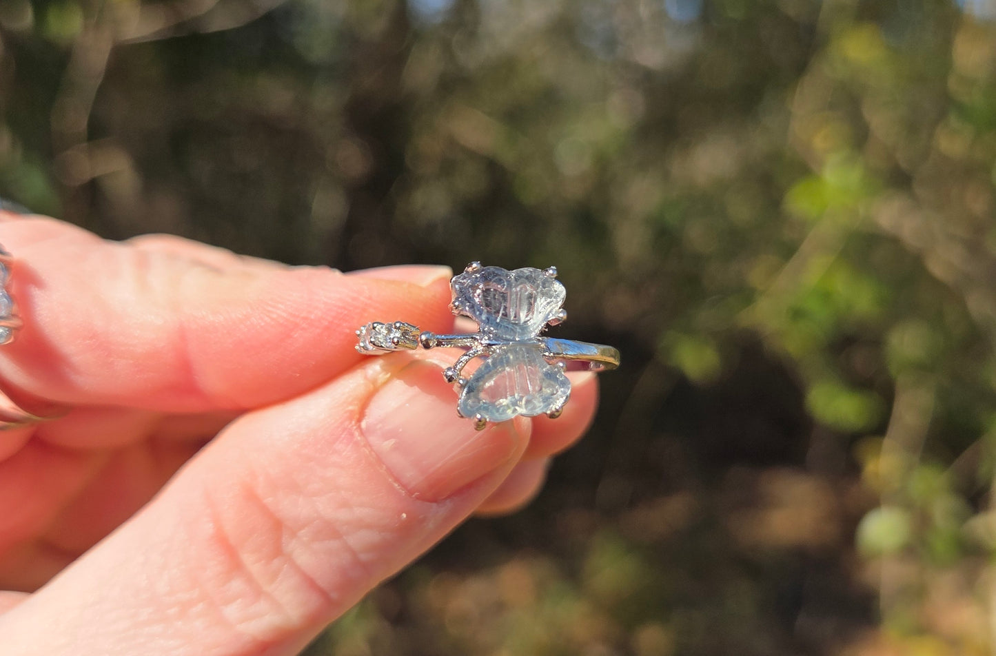 Blue Fluorite Butterfly 🦋 Ring