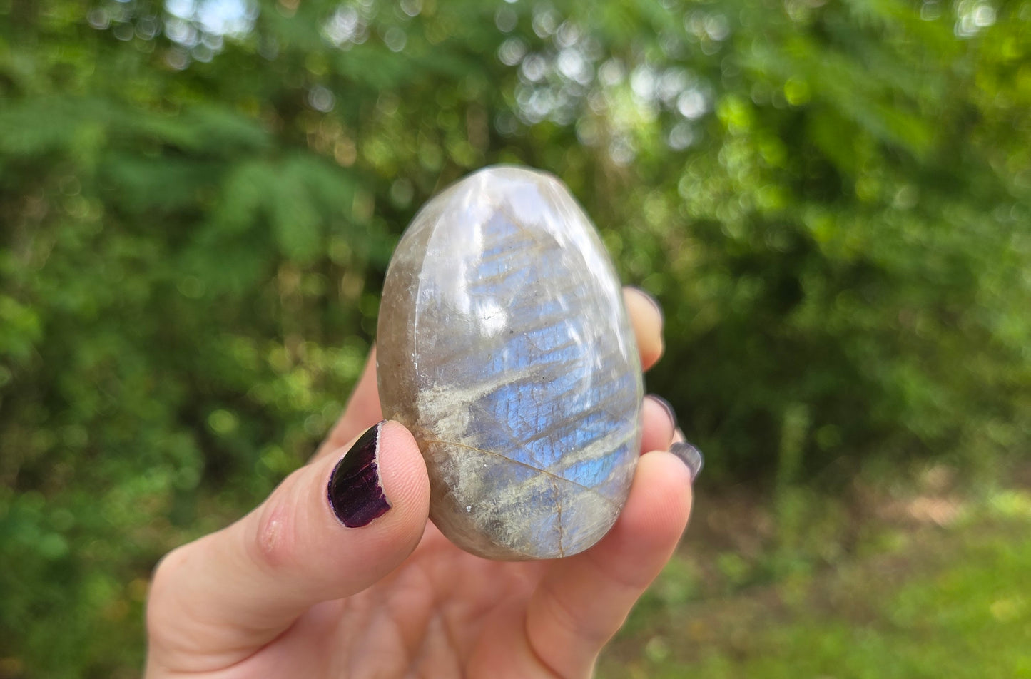 Blue Moonstone Palm Stones