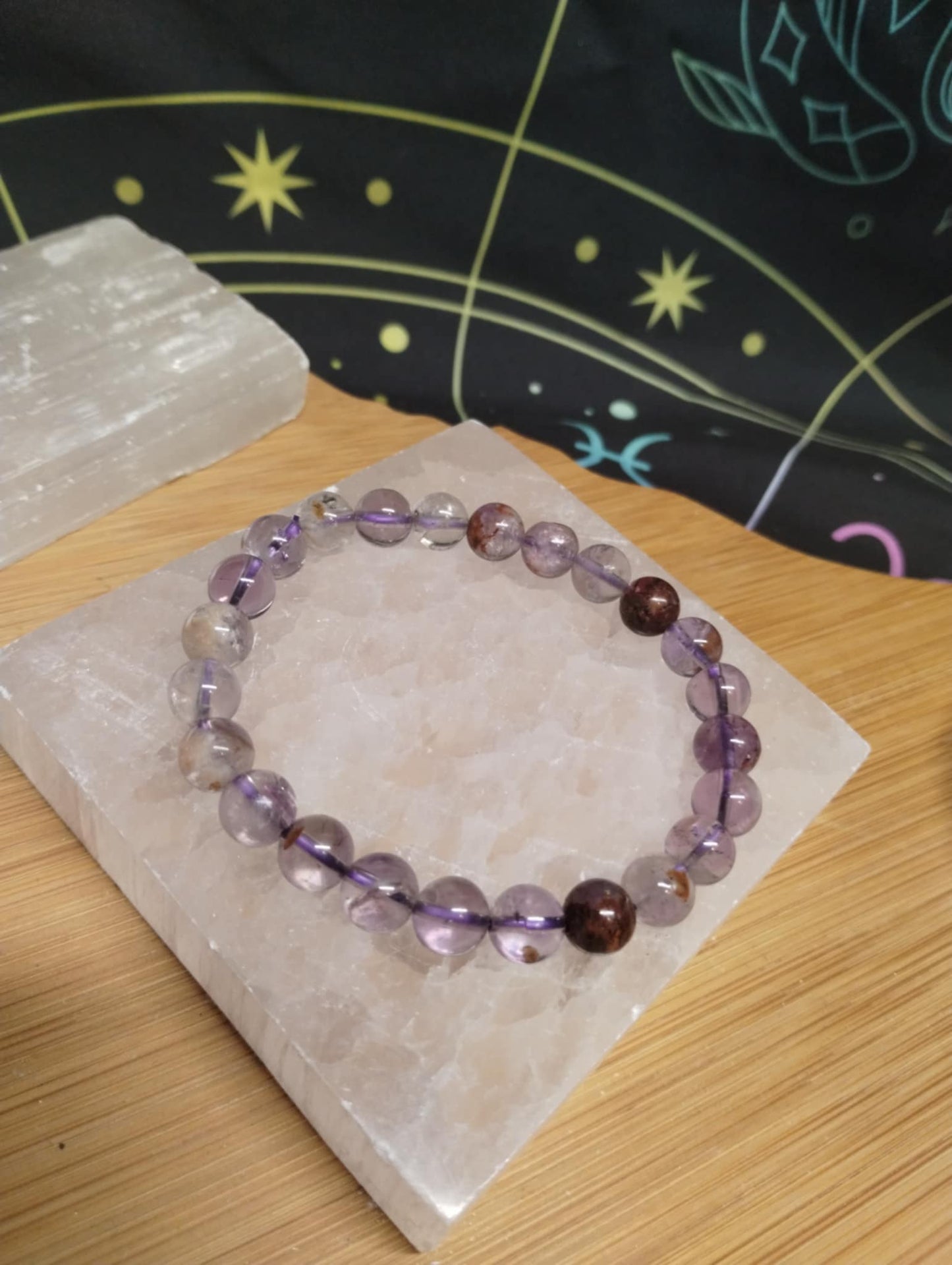 Purple Garden Quartz Crystal Bracelets