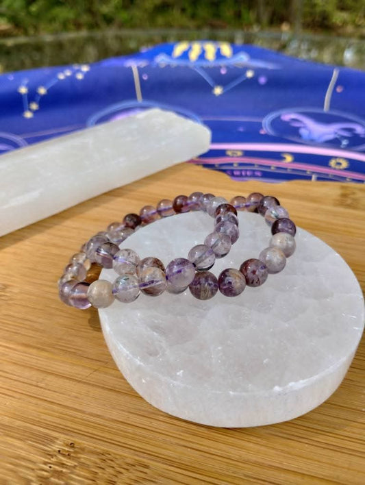 Purple Garden Quartz Crystal Bracelets