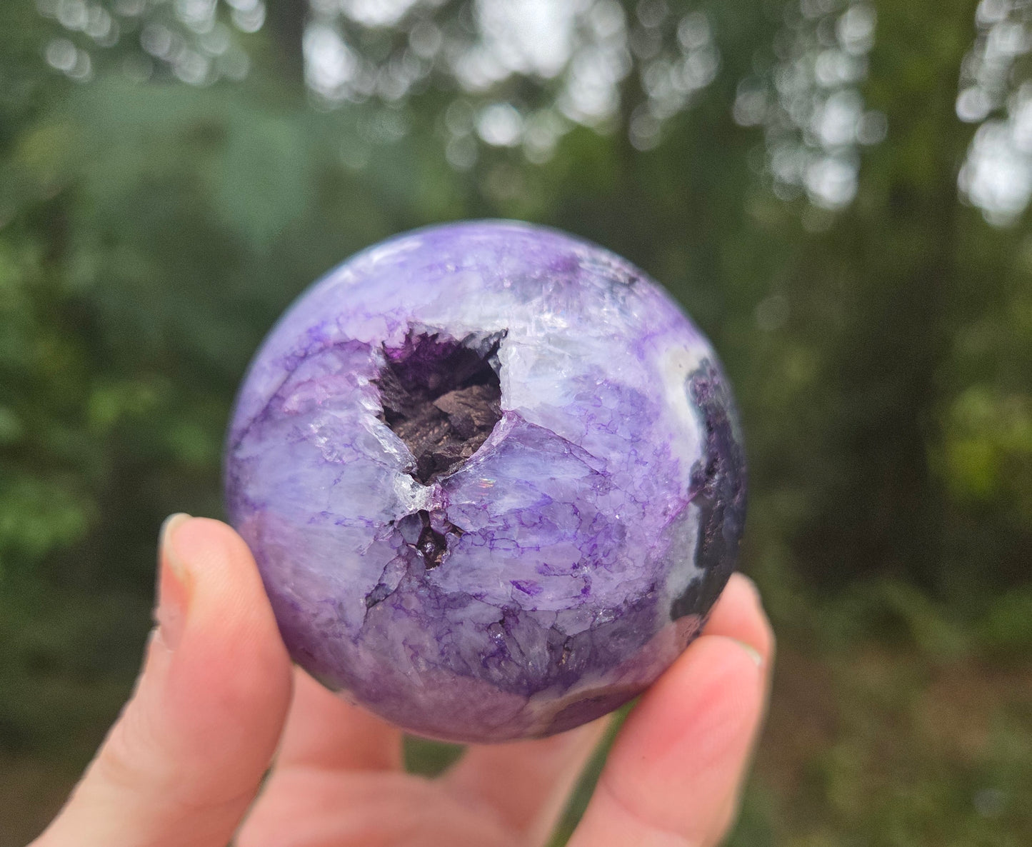 Purple Moss Agate Sphere #1