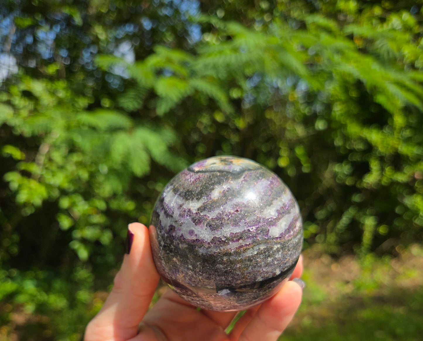 Purple Zebra Jasper Sphere