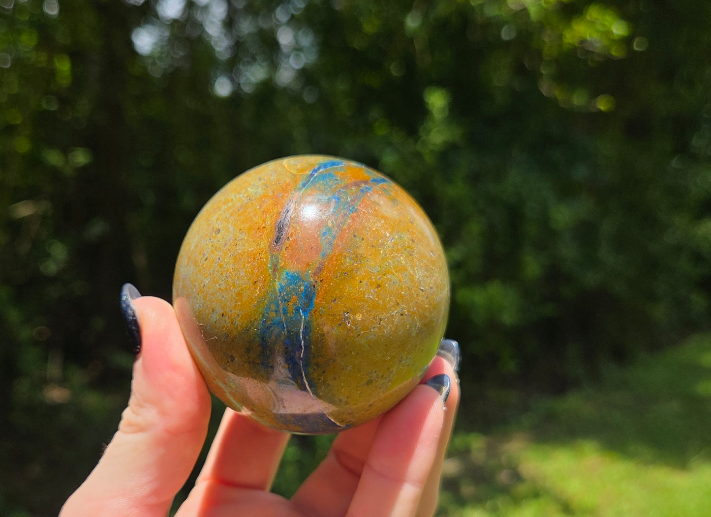 Chrysocolla, Azurite, Malachite & Lapis Sphere
