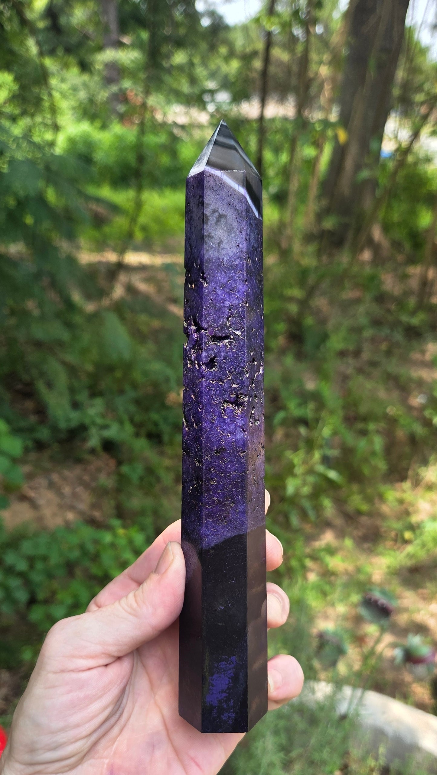 Purple & Black Sardonyx Tower