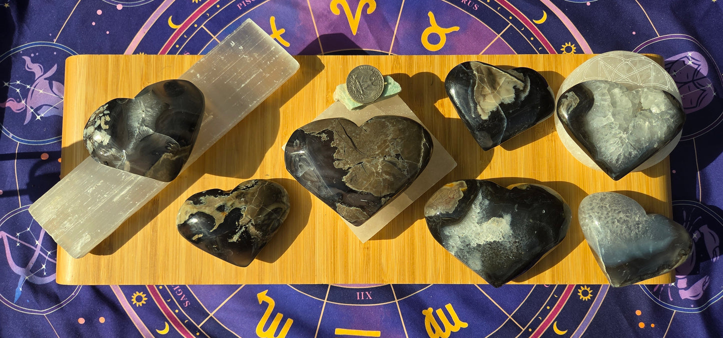 Volcano 🌋 Agate Hearts
