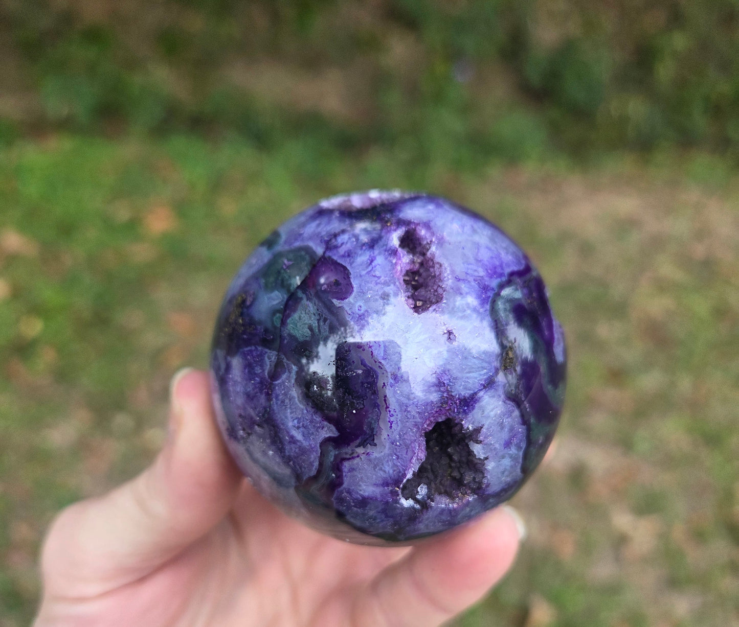 Purple Moss Agate Sphere #2