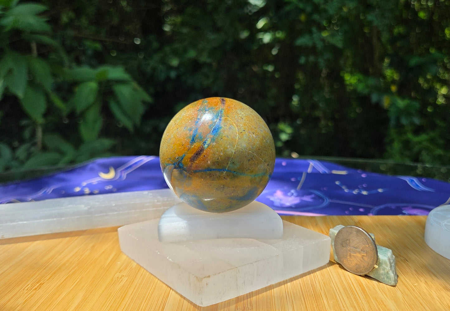 Chrysocolla, Azurite, Malachite & Lapis Sphere