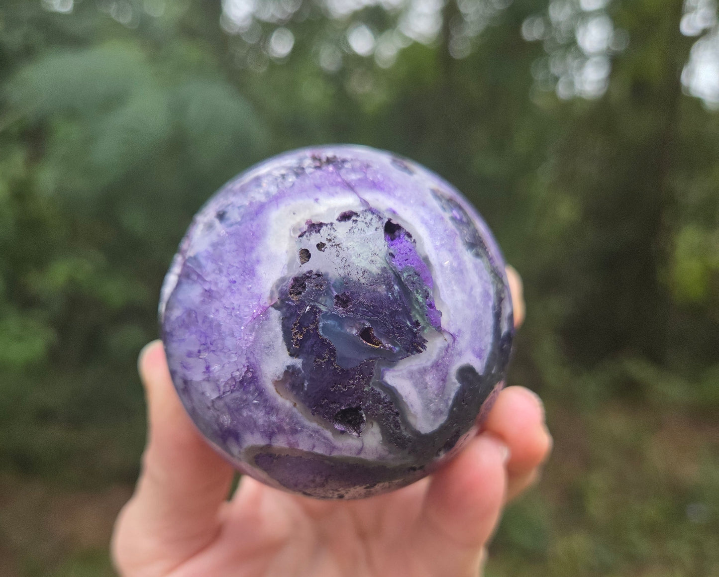 Purple Moss Agate Sphere #1